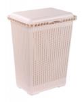 Корзина д/белья 25л Вязаное плетение бежев Башпласт/М6904