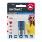 Батарейка LR03 GoPower алкалин мизинчик блистер 2шт/00-00019862