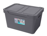 Ящик универс Люкс 38*27,6*22см 18л серый с крышкой Бытпласт/433205811 (э)