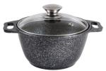 Кастрюля алюм с АП темный мрамор ст/крышка 4л Кукмара/кмт42а