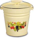 Ведро эмал 12л с крышкой деколь в ассорт Стальэмаль/1с28с/07666