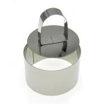 Кулинарная пресс-форма нерж сталь д8*4,5см Круг для салатов/десертов Мультидом/AN8-1