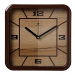 Часы настенные квадрат 22*22см корпус коричневый Классика/2223-011