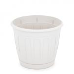 Горшок цветоч Дионис 2,6л с поддоном бел Башпласт/М8245 (э)