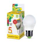 Лампа светодиод LED-ШАР 5Вт E27 (45Вт) теплый свет ASD/443298