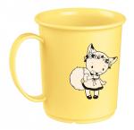 Кружка пласт детская 0,18л Пластишка декор желтый Бытпласт/431380206