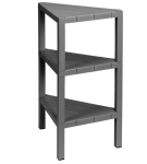 Этажерка угловая Nature 3 полки 41*34,55*21см серый Бытпласт/434286211