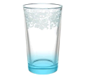 Набор стекл стаканов 6*0,3л Лоза гравировка бирюза/148-Н9Г