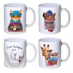 Кружка керам 350 мл 4диз МФК/MFK09130