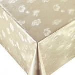 Клеенка столовая ПВХ неткан/основа 1,4*20пог/м Цветы золото Декорама ДКТ/DKM.01.516А