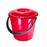 Ведро 5л пласт с крышкой Соло перламутр красное Мартика/С631ККРА