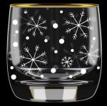 1 СНЕГОПАД Набор стаканов стекл д/сока 6шт*0,3л низкий отвод золото Декостек/160-ГЗ4