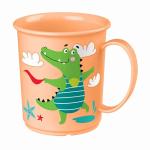 Кружка пласт детская 0,18л Пластишка декор оранжевый Бытпласт/43138020851