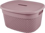 Корзина универс OSLO с крышкой 6л черничный морс Пласт Тим/PT1331ЧМ-10 ---