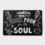 Салфетка сервировочная ПВХ 28х43см Кулинария черный/1407331