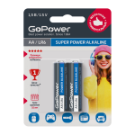 Батарейка LR06 GoPower алкалин пальчик блистер 2шт/00-00019861