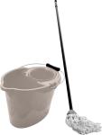 Комплект д/влажной уборки МОП(ведро/насадка/черенок) 29*38,5*138см бежевый Пластик Репаблик/SV3915БЖ