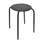 Табурет стальной кругл сиденье 30*30*45см Береста черное Виолет/800307