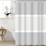 Штора д/ванной пева 180*180см 0,65мм белый/серый 50-21 Swensa/461-641