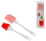 Набор силикон кисточка 21см+лопатка 21см/трн267