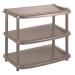Этажерка д/обуви Паола 3 полки 49*31*47см(+5см) коричневый Бытпласт/4312403