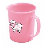 Кружка пласт детская 0,18л Пластишка декор розовая Бытпласт/431380205
