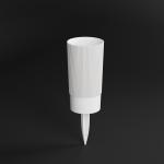 Ваза д/цветов под срезку Версаль с колышком 100*100*315мм бел Башпласт/М8936