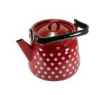 Чайник эмал 3,5л сфер Белый горох вишневый с петлей Лысьва/С2716.ЯР*75