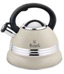 Чайник нерж/сталь со свистком 3,2л кремовый ГРН/М-7906