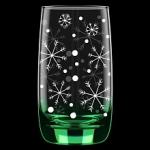 1 СНЕГОПАД зеленый Набор стаканов стекл д/сока 6шт*0,33л Декостек/158-ГН9