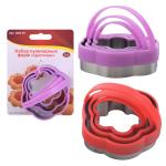 Набор кулинарных форм пласт/сталь Цветочки 3шт д4,5-6см Мультидом/AN8-20 (Б)