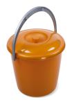 Ведро 7л пласт с крышкой Соло перламутр оранжевое Мартика/С632КОРЖ