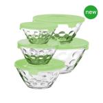 Набор салатников стекл 5шт (0,13л+0,23л+0,36л+0,53л+1л) молодой лайм Ирит/GLSA-5-006