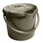 Ведро МОП 9л круглое с отжим антрацит Пластик Репаблик/SV3204АНТ -