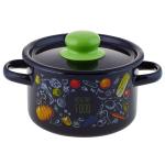 ЗДОРОВОЕ ПИТАНИЕ Кастрюля эмал 2,9л цилиндр черн ПЛТ/1с16с/1