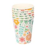 Набор стаканов бумажн 6шт*0,25л желтые цветы/530-382 