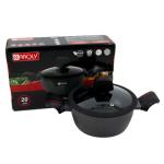 Кастрюля алюм с АП ст/крышка д24см Флатель/D423