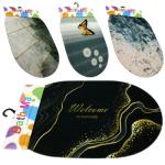 Коврик д/ванной овал 38*58см влаговпитывающий полиэстер микс Флатель/MC-2307192