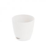 Горшок д/цветов с поддон Флис 0,7л белый Башпласт/М8426 (м) 