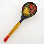 Ложка деревянная традиционная с худ/росписью 19см МХТ/6401 б/этик