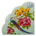 Салфетки бум 32см 12шт 3 сл Райский сад Art Bouquet Rondo/72212