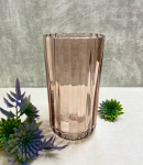 Ваза д/цветов стекл Магия 19см д10,5см пудровая Декостек/2395-Н5