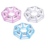 Таблетница пластик 8,5см Неделька 3цв ГЦ/444-223