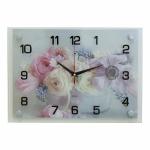 Часы настенные прямоуг 35*25*5см Цветы/2535-021