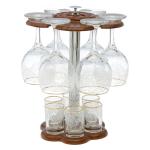 Набор стекл фужеры+рюмки 12шт Мини-бар Боярский гравировка отводка золотом/1501-ГЗ2/Т00010580