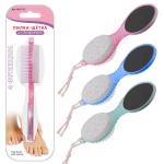 Пилка щетка д/ног 4 функции 3цв Мультидом/MJ17-55