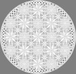 Салфетка ажурная круг 30*30см серебро Grace Лейс LO-1005B/93473