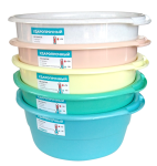 Таз пласт 14л круглый ударопрочный микс Радиан