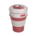 Стаканчик складной дорожный с крышкой 350мл силикон Ветта/891-334
