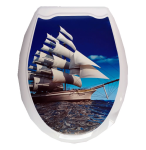 Сиденье-крышка д/унитаза с рисунком Корабль Мультипласт/MP7549